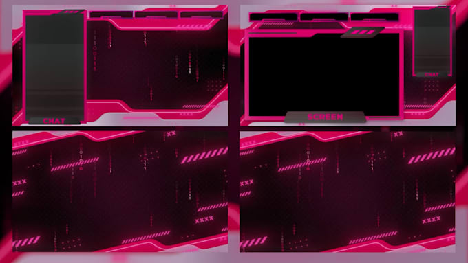 design anime, vtuber, stream overlay cute style or any style