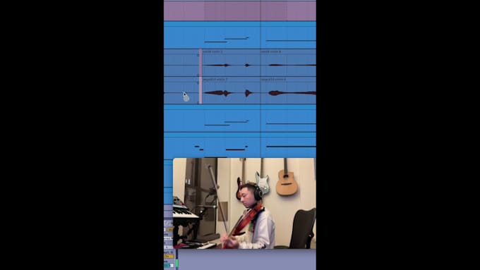 arrange and orchestrate strings with real violin and midi