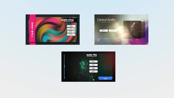 make creative audio spectrum music visualizer with animated lyrics