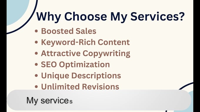 write amazon listing optimization, product listing description to boost sales