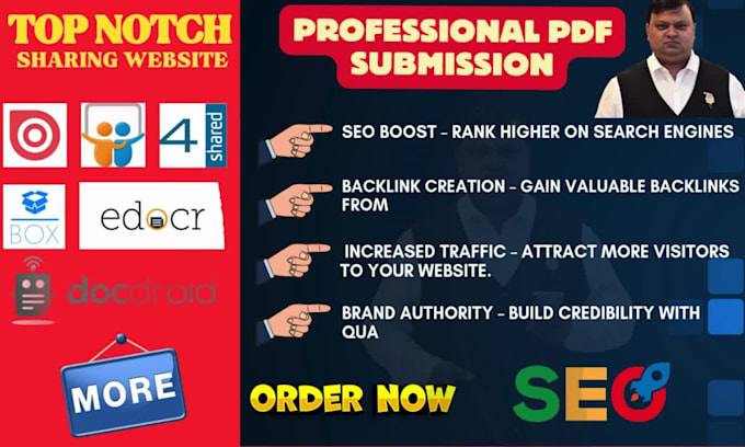 do pdf submission to 50 document sharing sites
