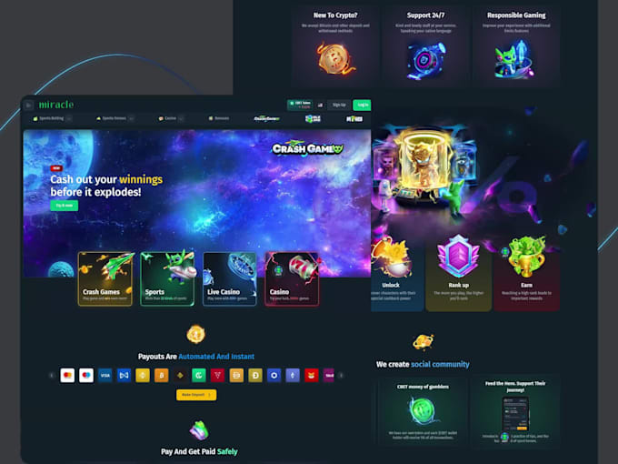develop crypto gaming website p2e nft web3 game