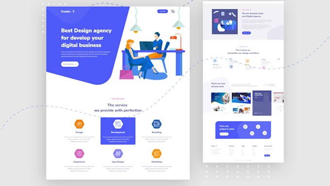 do business website design, website ui ux design, figma website design