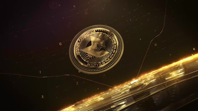 do 3d crypto coin reveal video animation and loop spinning