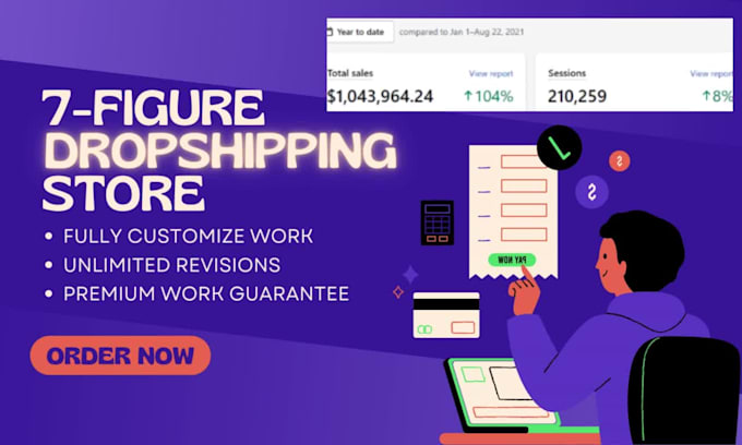 build shopify dropshipping store with winning products and modern design