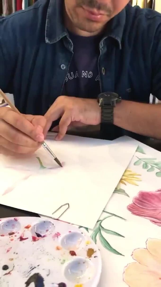 create watercolor pattern designs