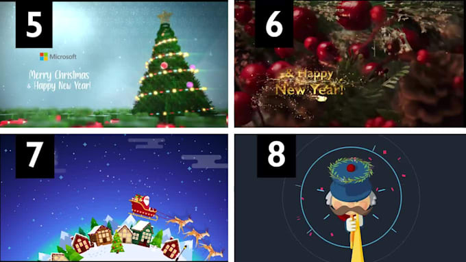 create a christmas greeting video with your logo