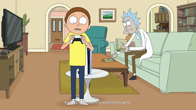 create cartoon rick and morty, bojack horseman style animation