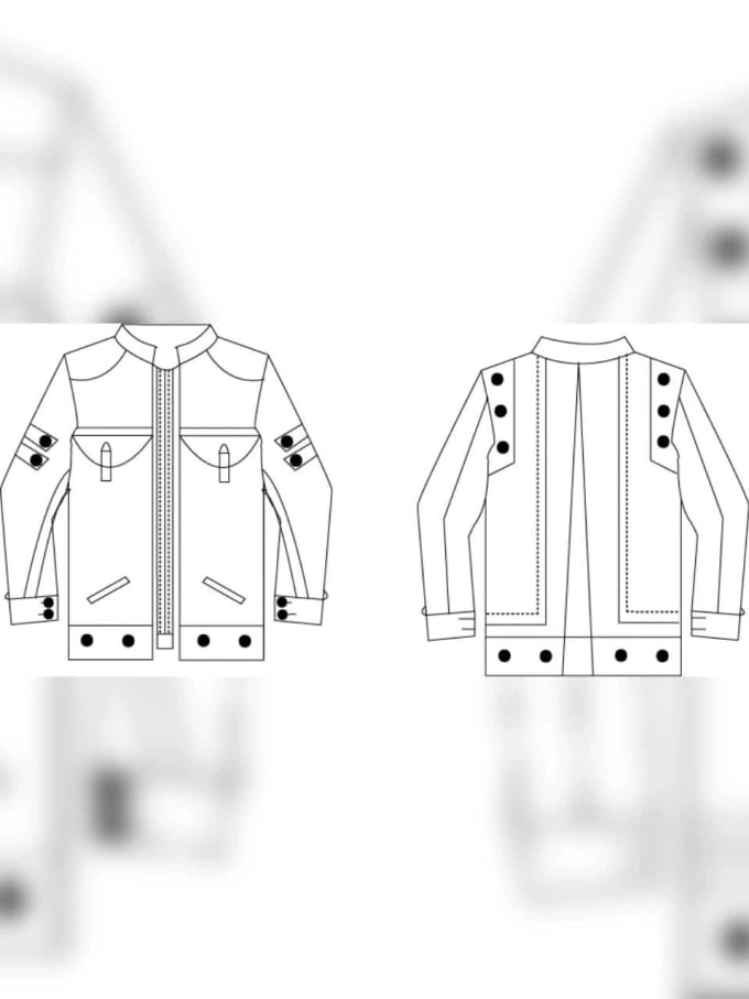 Create clothing tech pack and hand made sketch drawings by Muneebasajid ...