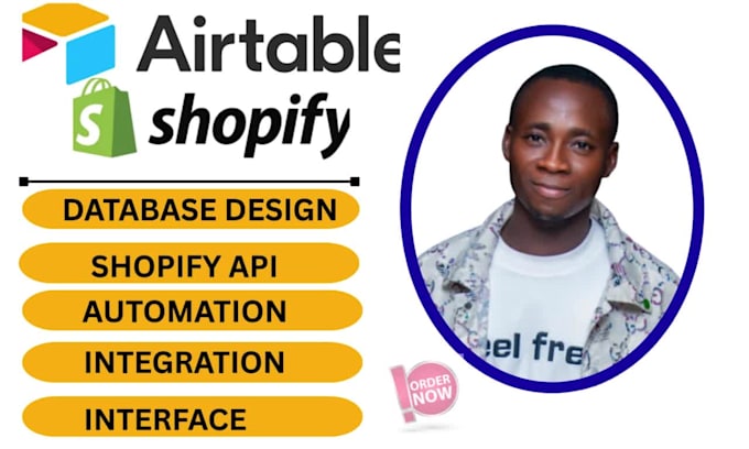 integrate airtable database with shopify and setup ecommerce store and list n8n