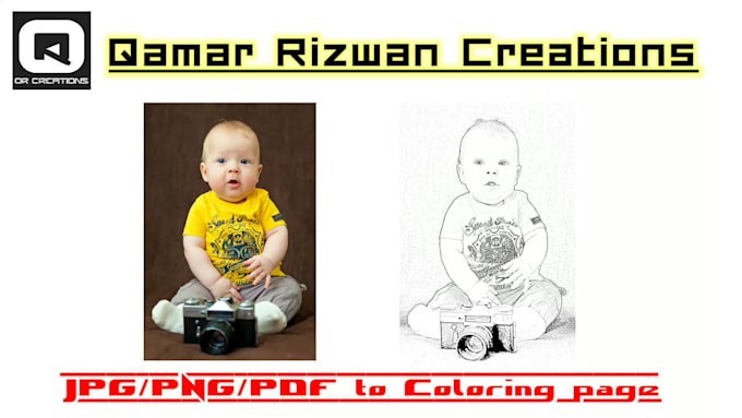 Convert your photos into coloring book page by Rizqam | Fiverr