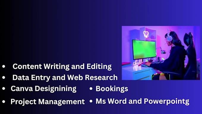 be your creative virtual assistant, personal admin and tech executive assistant