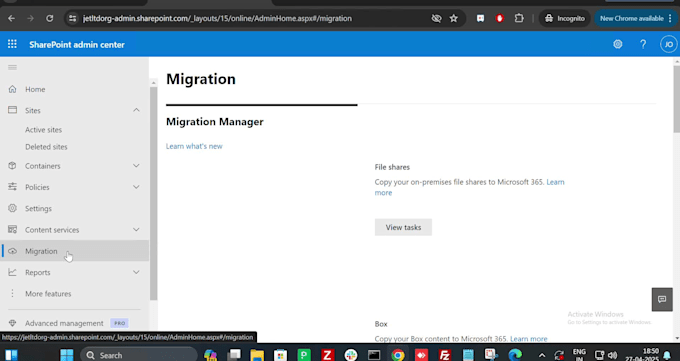 setup and migrate google workspace to microsft 365
