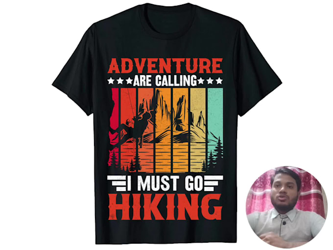 do custom hiking adventure t shirt design