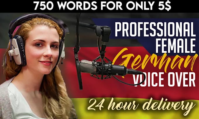 record a professional friendly female german voice over