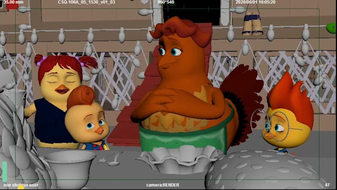 make 3d game animation with the  character  provided by you
