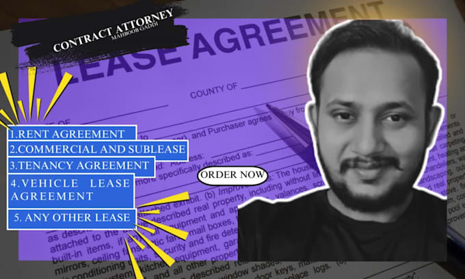 draft lease, rent and commercial lease, lease agreement, and sale deed