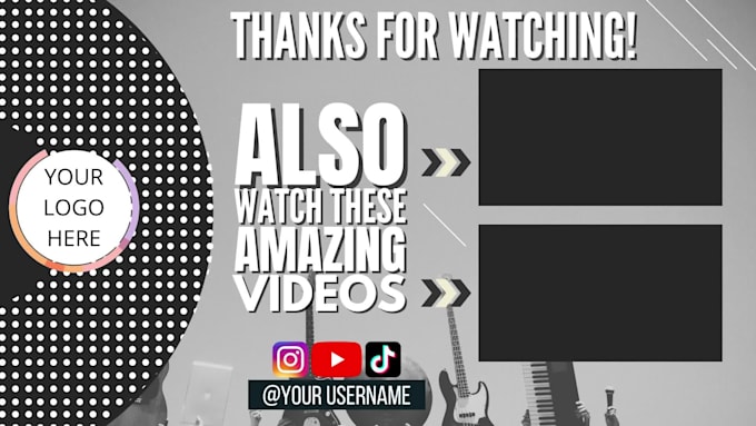 make youtube outro, end screen, end card screen
