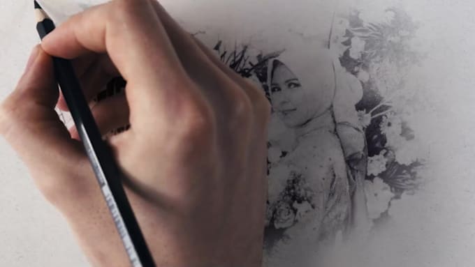 make you a sketch portrait and make a timelapse from it