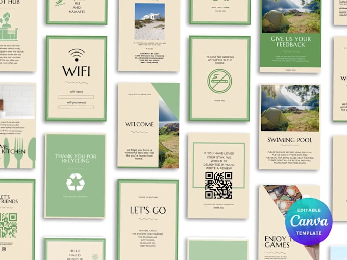 provide a all in one airbnb host bundle template, airbnb welcome book