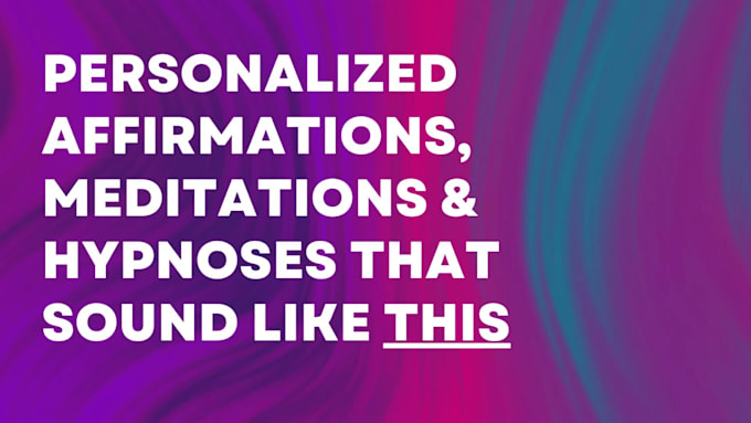 record affirmations and meditations in my deep, mesmerizing voice