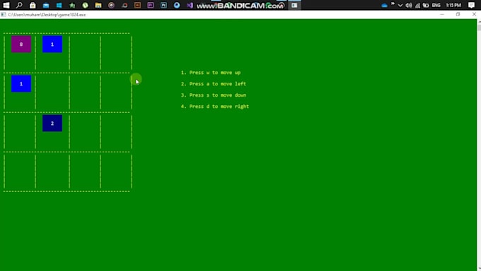 Make 1024 game using assembly language by Muhammadmaaz108 | Fiverr