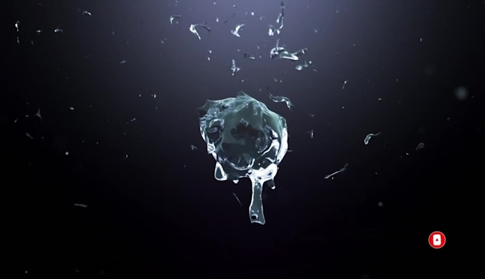 water splash logo reveal