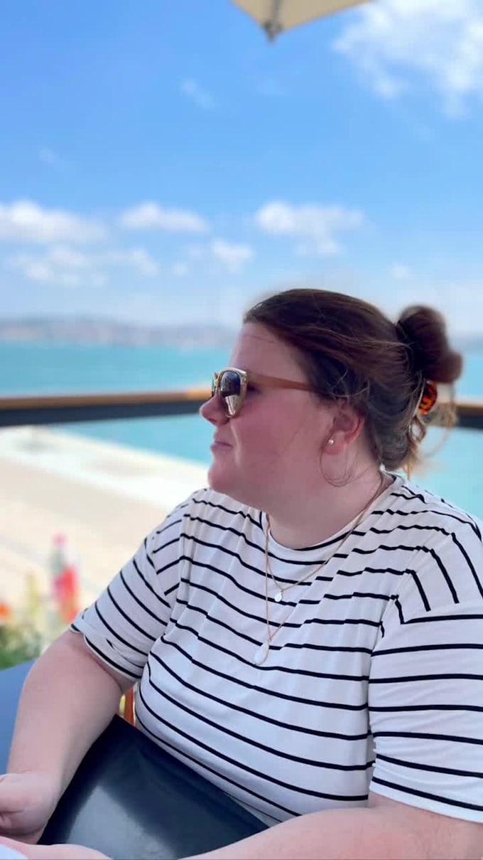 be your cute plus size model with long red hair