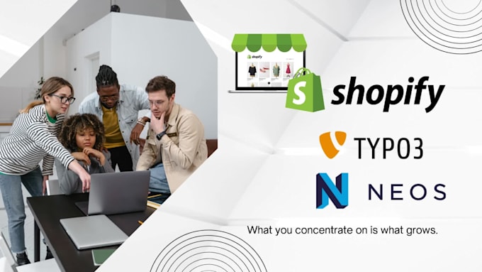 build a shopify and typo3, neos cms website