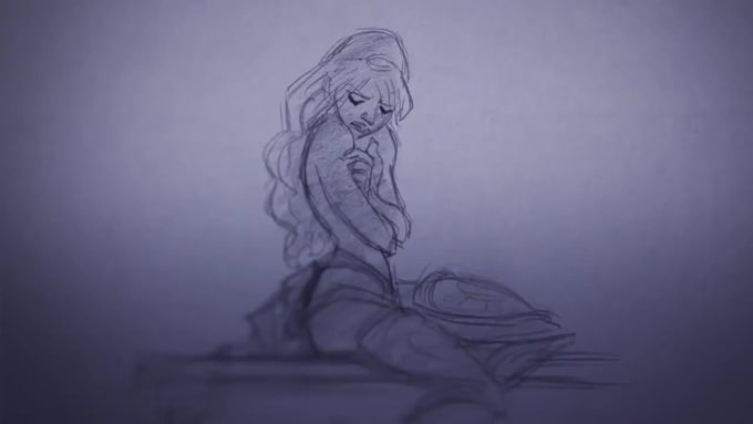 Do line art traditional animation, 2d rough sketch hand drawn animation ...