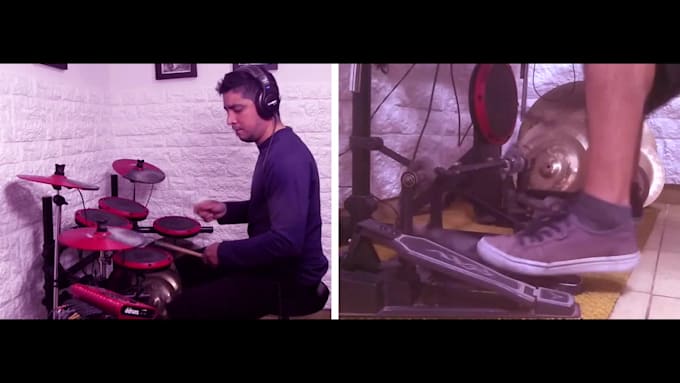 be record electronic drum track for your rock pop funk disco song