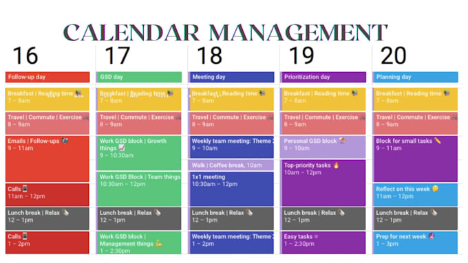 Manage your google calendar by Sashana_p | Fiverr