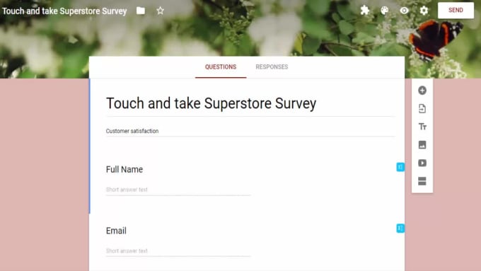 Create a survey using google form for you by Shimu24