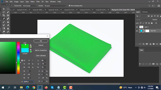 make t shirt transparent product color change with lights, shadows