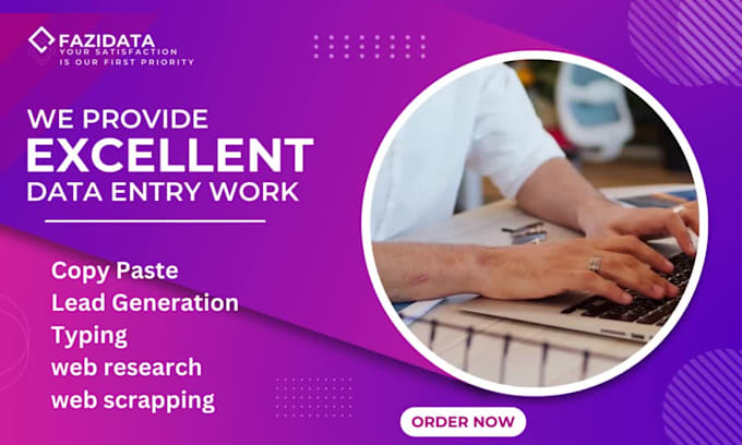 do fast and accurate data entry, copy paste, typing, and web research