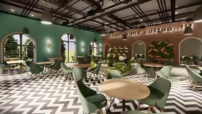 design and render interior, exterior in 3d