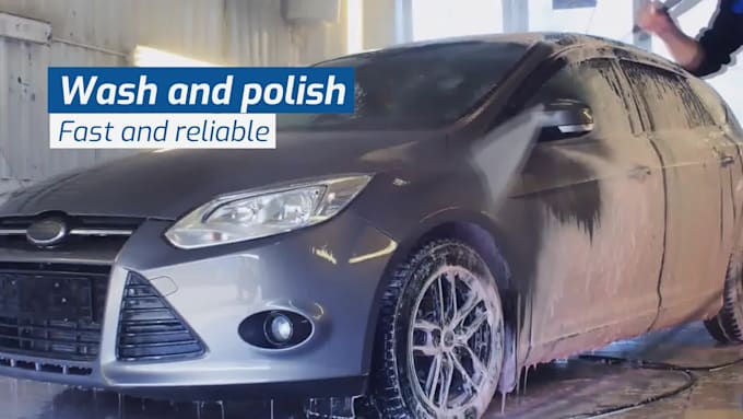 make a car washing, car repair service promo video