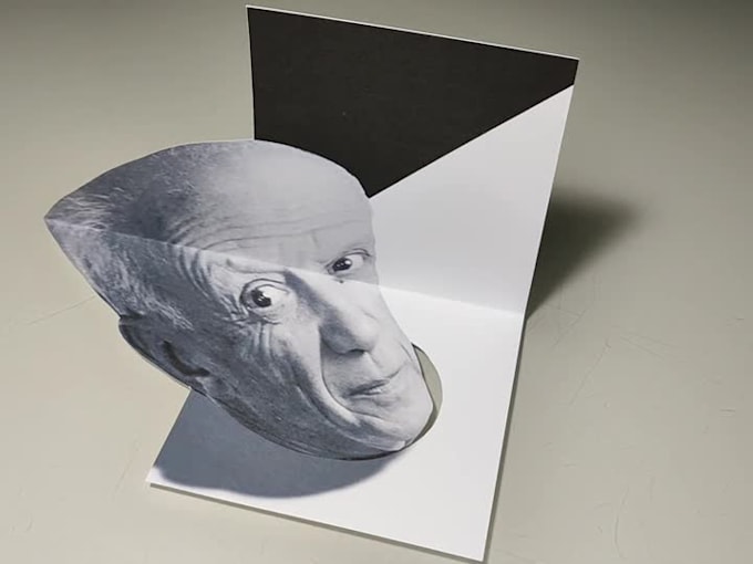 convert self portrait to 3d optical illusion card