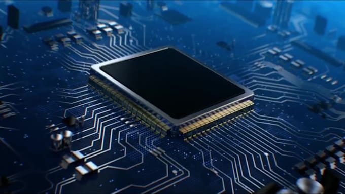 make microcircuit cpu logo intro