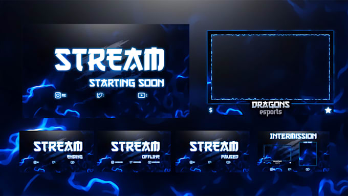 create professional and eyecatching twitch stream overlay
