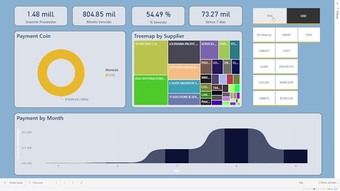 create professional power bi dashboards for treasury and financial analysis