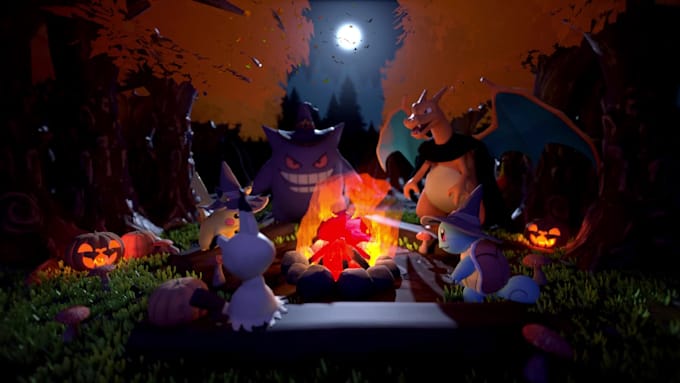 create custom 3d easter backgrounds for stream or video