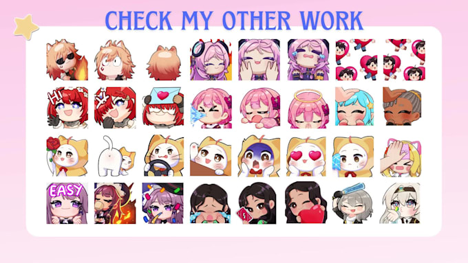 draw personalized emotes for twitch, discord, or youtube