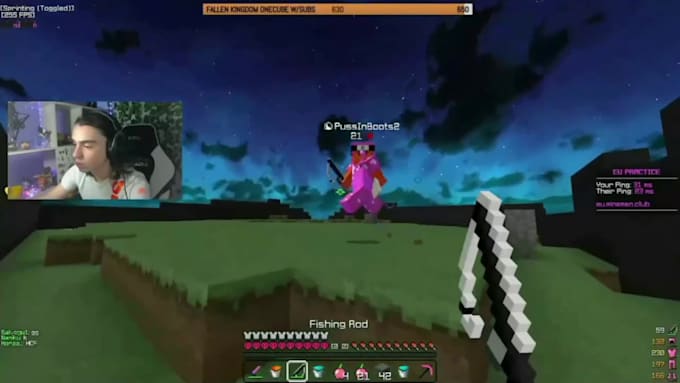 minecraft fishing rod pvp