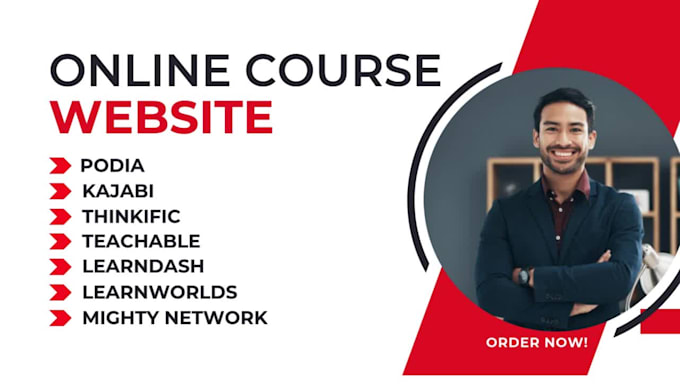 setup learnworlds kajabi podia thinkific mighty network learndash course website