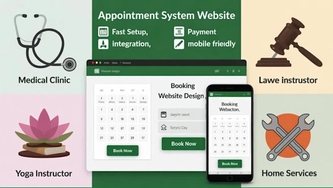 design a professional booking website for service providers
