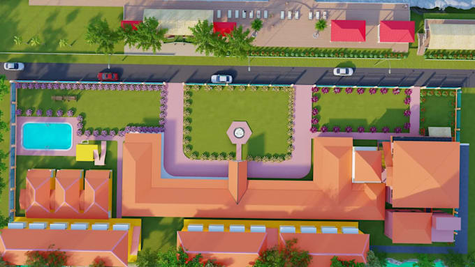 create realistic 3d backyard landscape design and rendering