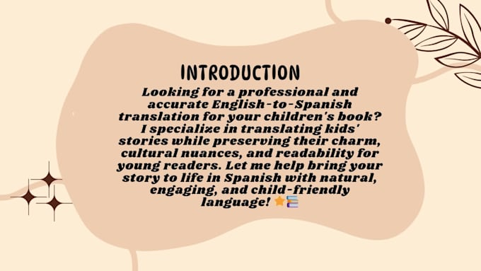 write translation a children story books