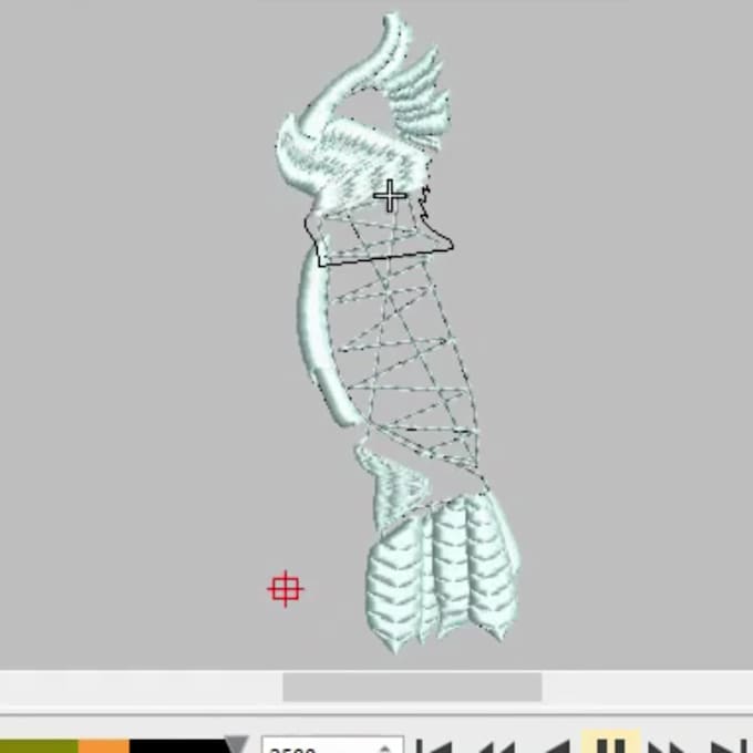 digitize embroidery design for patch into dst,pes in 1 hour