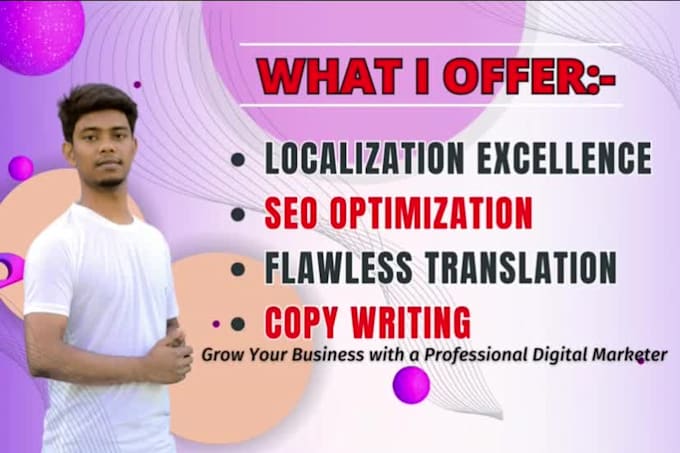 be your expert localization, translation, and content rewriter